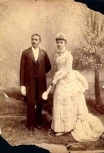 Charles and Willa Bruce on their wedding day.